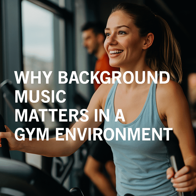 Background music in a modern gym
